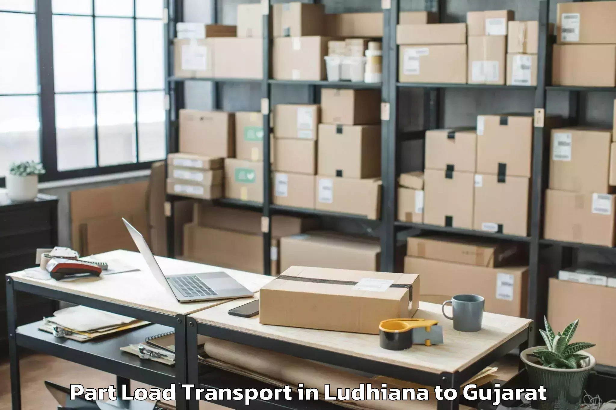 Ludhiana to Pardi Part Load Transport Booking